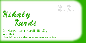 mihaly kurdi business card