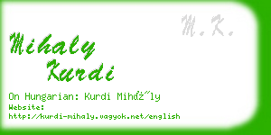 mihaly kurdi business card